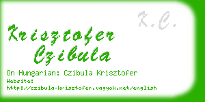 krisztofer czibula business card